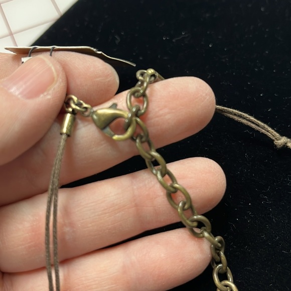 MYTHOLOGIE NWT Ethnic 3 Strand Faceted Stone Pendant Etched Beaded Boho Necklace - Picture 12 of 16